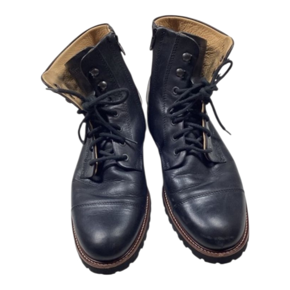 Samuel Hubbard Men's Classic Black Leather Lace-Up Boots‎